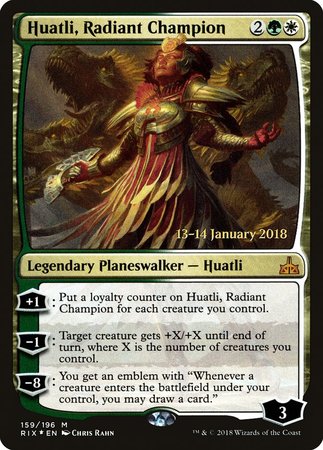 Huatli, Radiant Champion [Rivals of Ixalan Promos] | Mega City Incorporated