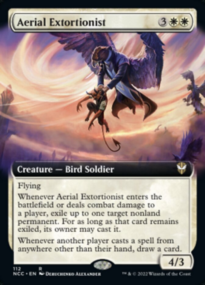 Aerial Extortionist (Extended Art) [Streets of New Capenna Commander] | Mega City Incorporated