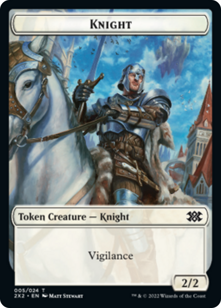 Spider // Knight Double-sided Token [Double Masters 2022 Tokens] | Mega City Incorporated