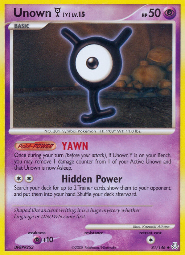 Unown Y (81/146) [Diamond & Pearl: Legends Awakened] | Mega City Incorporated
