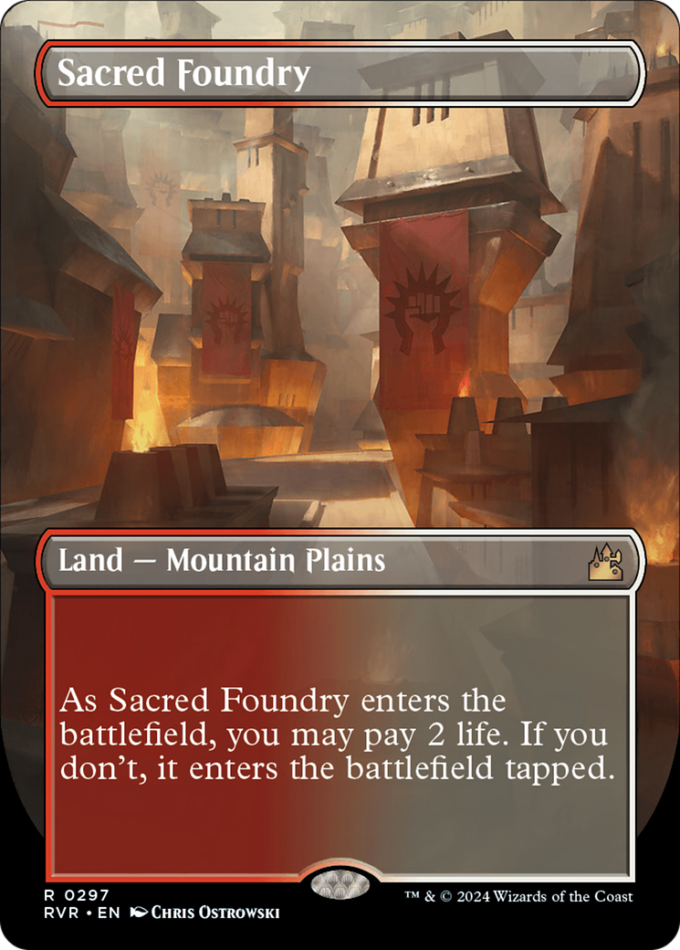 Sacred Foundry (Borderless) [Ravnica Remastered] | Mega City Incorporated