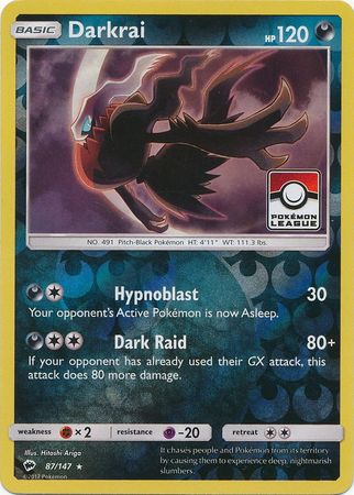 Darkrai (87/147) (League Promo) [Sun & Moon: Burning Shadows] | Mega City Incorporated