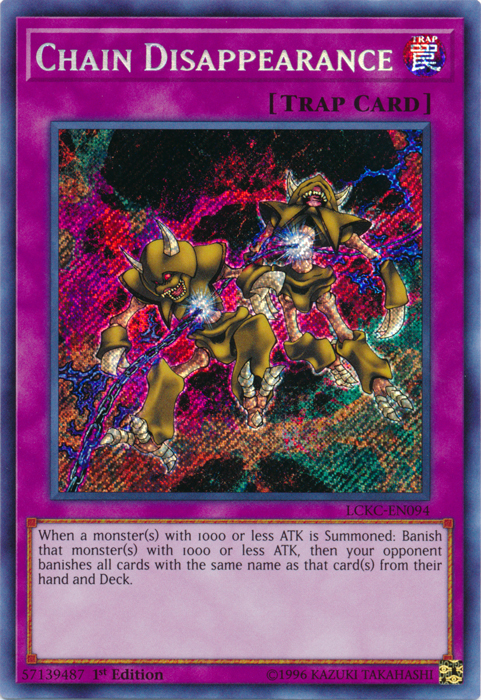 Chain Disappearance [LCKC-EN094] Secret Rare | Mega City Incorporated