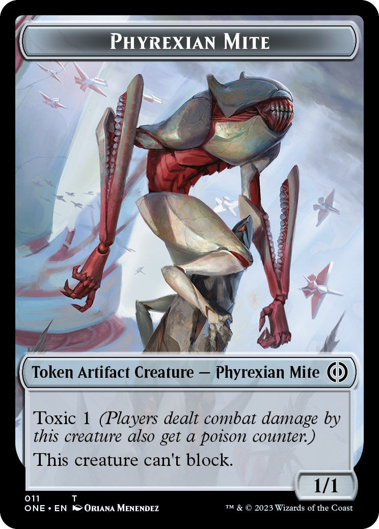 Phyrexian Mite // Phyrexian Insect Double-Sided Token [Phyrexia: All Will Be One Commander Tokens] | Mega City Incorporated