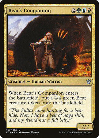 Bear's Companion [Khans of Tarkir] | Mega City Incorporated