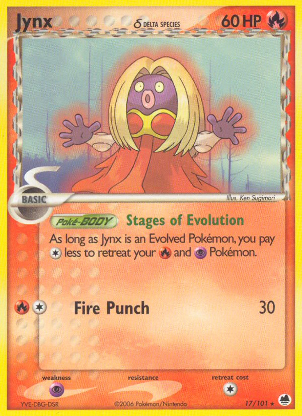 Jynx (17/101) (Delta Species) [EX: Dragon Frontiers] | Mega City Incorporated