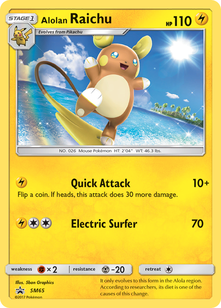 Alolan Raichu (SM65) [Sun & Moon: Black Star Promos] | Mega City Incorporated