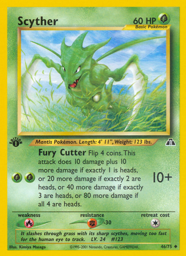 Scyther (46/75) [Neo Discovery 1st Edition] | Mega City Incorporated