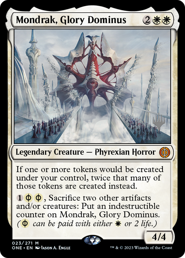 Mondrak, Glory Dominus (Promo Pack) [Phyrexia: All Will Be One Promos] | Mega City Incorporated