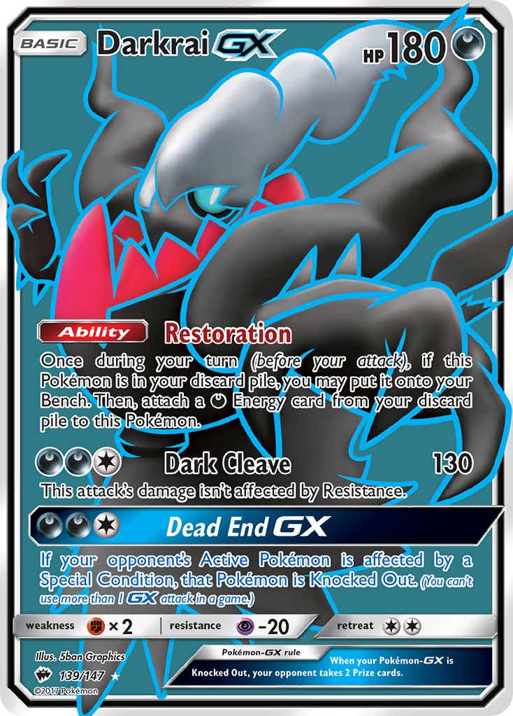 Darkrai GX (139/147) [Sun & Moon: Burning Shadows] | Mega City Incorporated