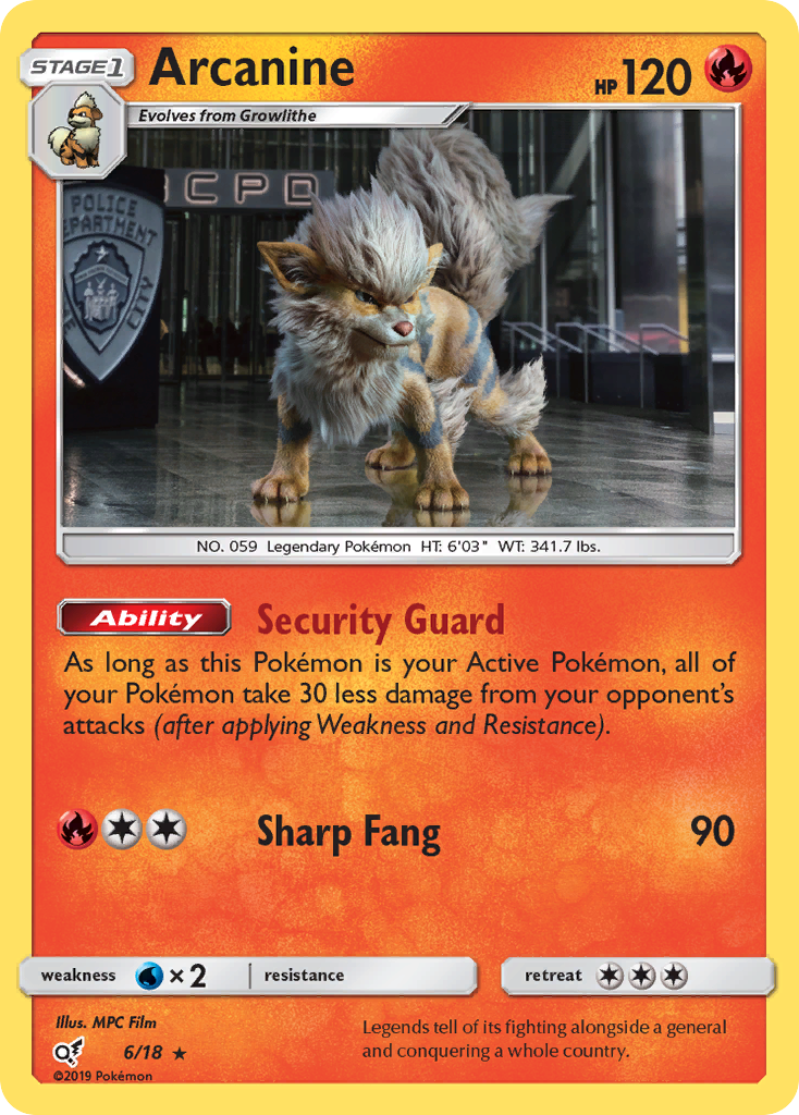 Arcanine (6/18) [Sun & Moon: Detective Pikachu] | Mega City Incorporated