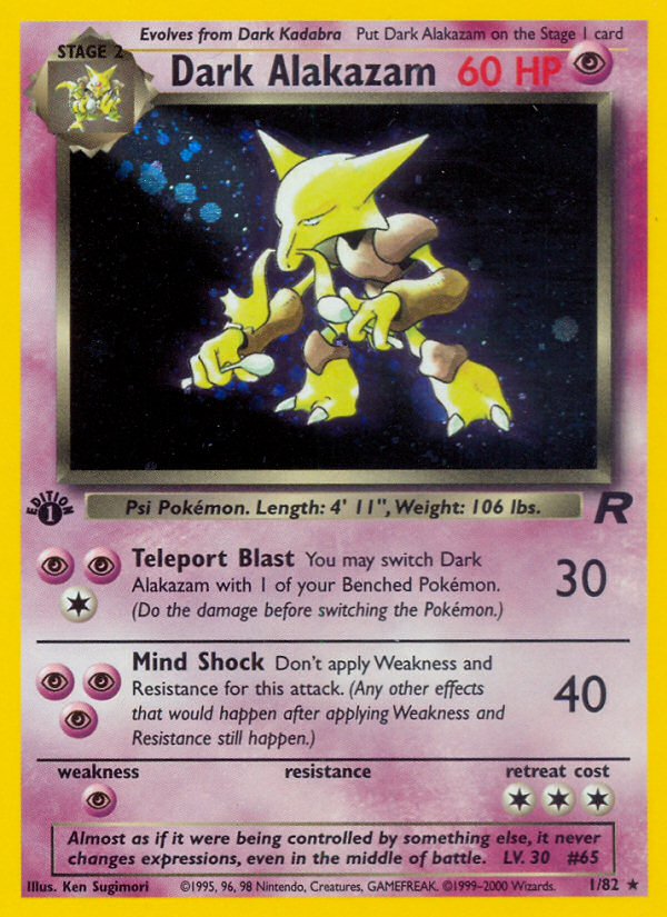 Dark Alakazam (1/82) [Team Rocket 1st Edition] | Mega City Incorporated