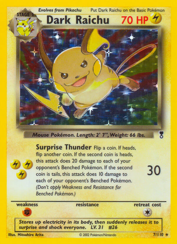 Dark Raichu (7/110) (WotC) (Theme Deck Exclusive) [Legendary Collection] | Mega City Incorporated