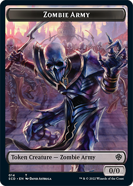 Zombie // Zombie Army Double-Sided Token [Starter Commander Decks] | Mega City Incorporated