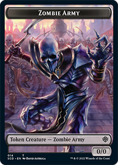 Zombie // Zombie Army Double-Sided Token [Starter Commander Decks] | Mega City Incorporated