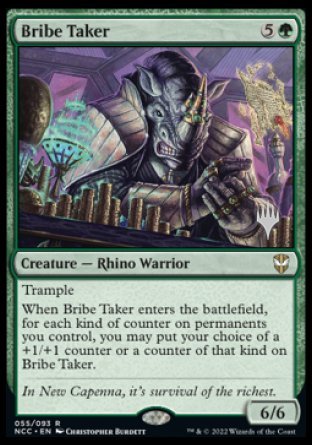 Bribe Taker (Promo Pack) [Streets of New Capenna Commander Promos] | Mega City Incorporated