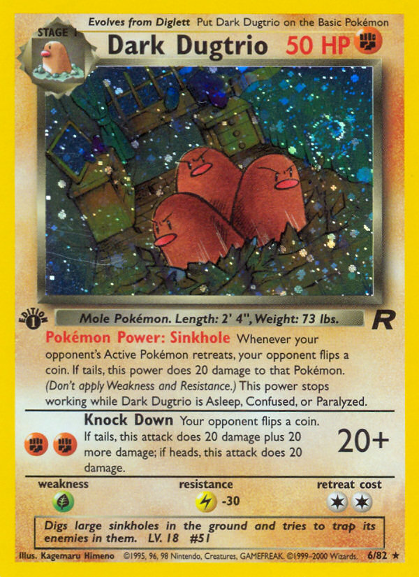 Dark Dugtrio (6/82) [Team Rocket 1st Edition] | Mega City Incorporated