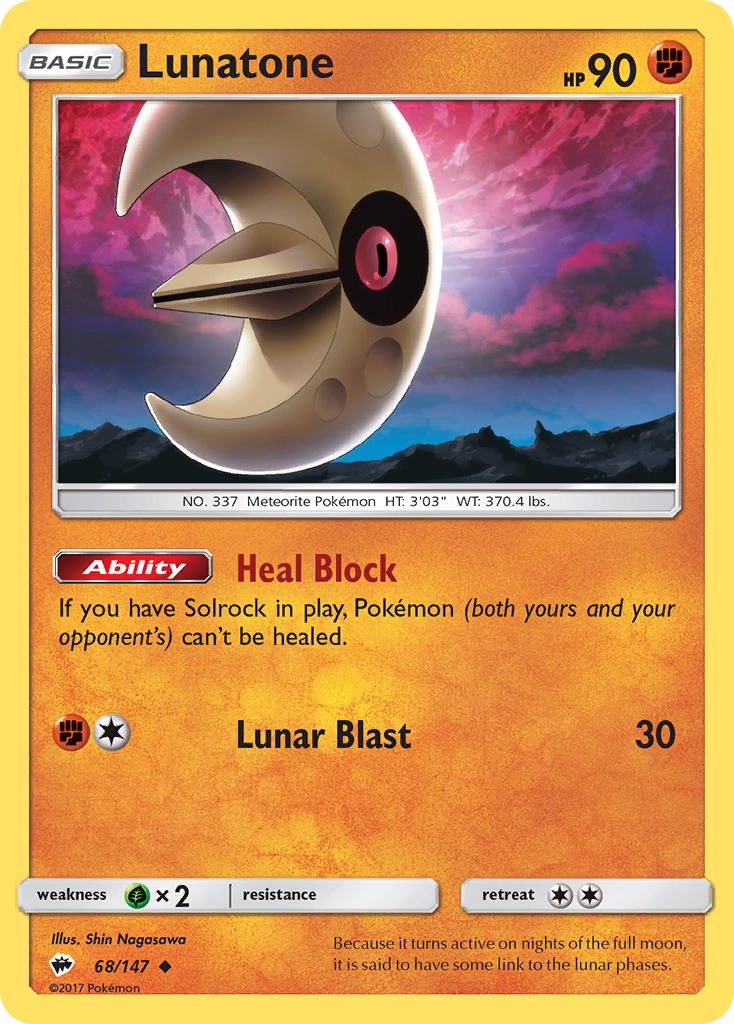 Lunatone (68/147) [Sun & Moon: Burning Shadows] | Mega City Incorporated