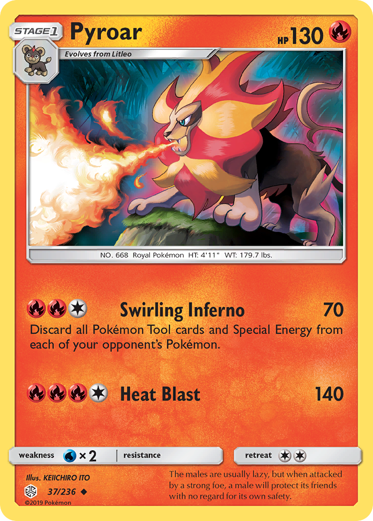 Pyroar (37/236) [Sun & Moon: Cosmic Eclipse] | Mega City Incorporated