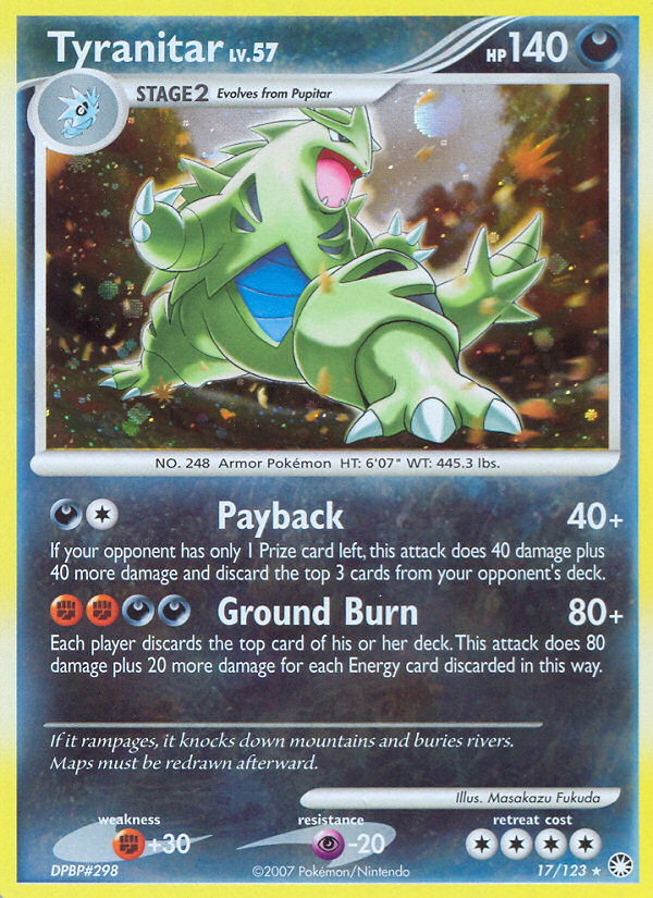 Tyranitar (17/123) [Diamond & Pearl: Mysterious Treasures] | Mega City Incorporated