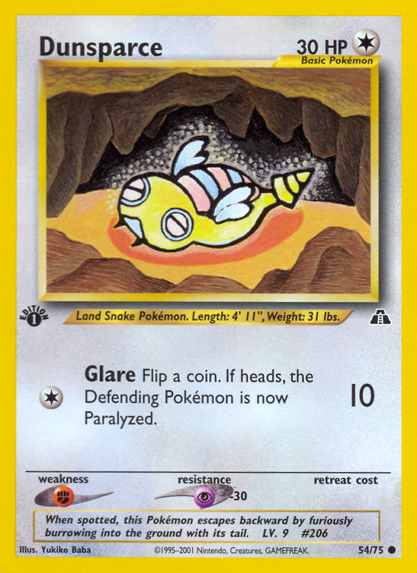 Dunsparce (54/75) [Neo Discovery 1st Edition] | Mega City Incorporated