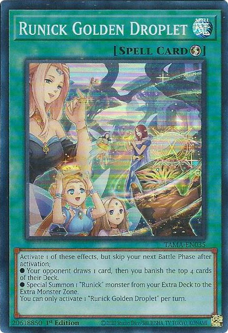 Runick Golden Droplet [TAMA-EN035] Super Rare | Mega City Incorporated
