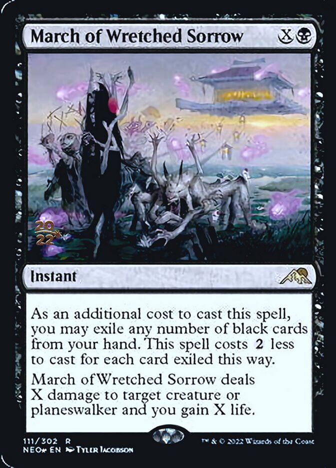 March of Wretched Sorrow [Kamigawa: Neon Dynasty Prerelease Promos] | Mega City Incorporated