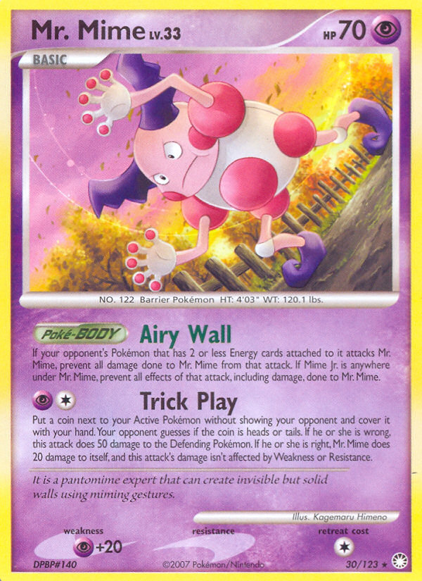 Mr. Mime (30/123) [Diamond & Pearl: Mysterious Treasures] | Mega City Incorporated