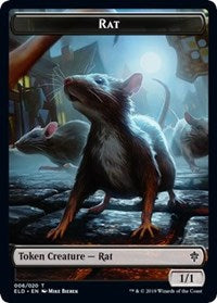 Rat // Food (16) Double-sided Token [Throne of Eldraine Tokens] | Mega City Incorporated