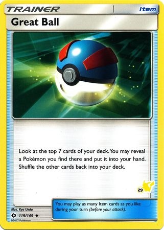 Great Ball (119/149) (Pikachu Stamp #29) [Battle Academy 2020] | Mega City Incorporated