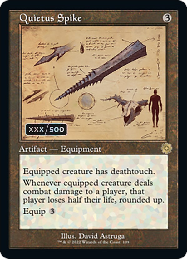 Quietus Spike (Retro Schematic) (Serial Numbered) [The Brothers' War Retro Artifacts] | Mega City Incorporated