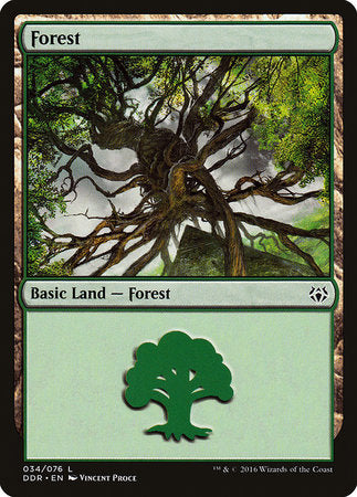 Forest (34) [Duel Decks: Nissa vs. Ob Nixilis] | Mega City Incorporated