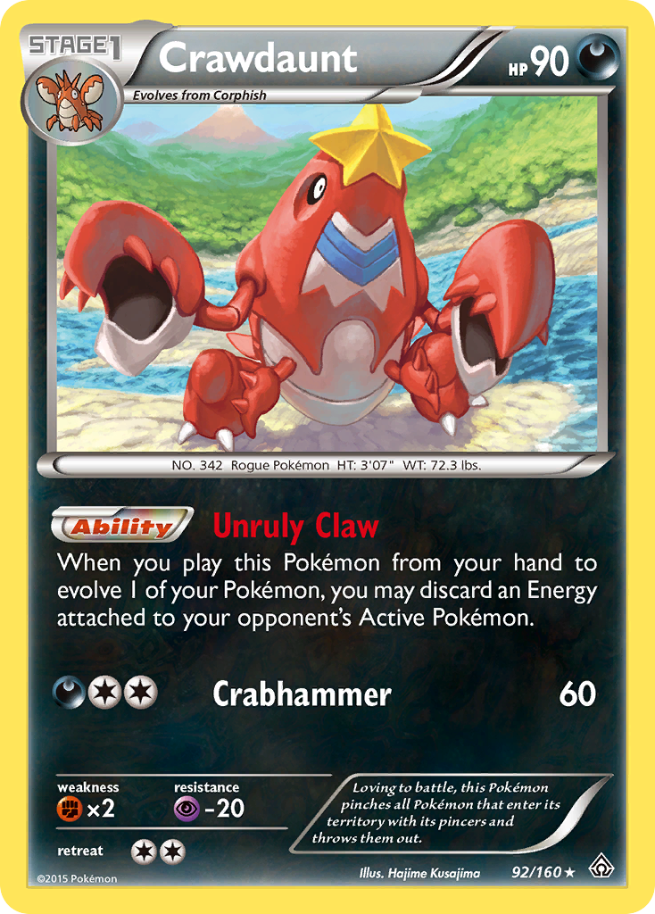 Crawdaunt (92/160) [XY: Primal Clash] | Mega City Incorporated