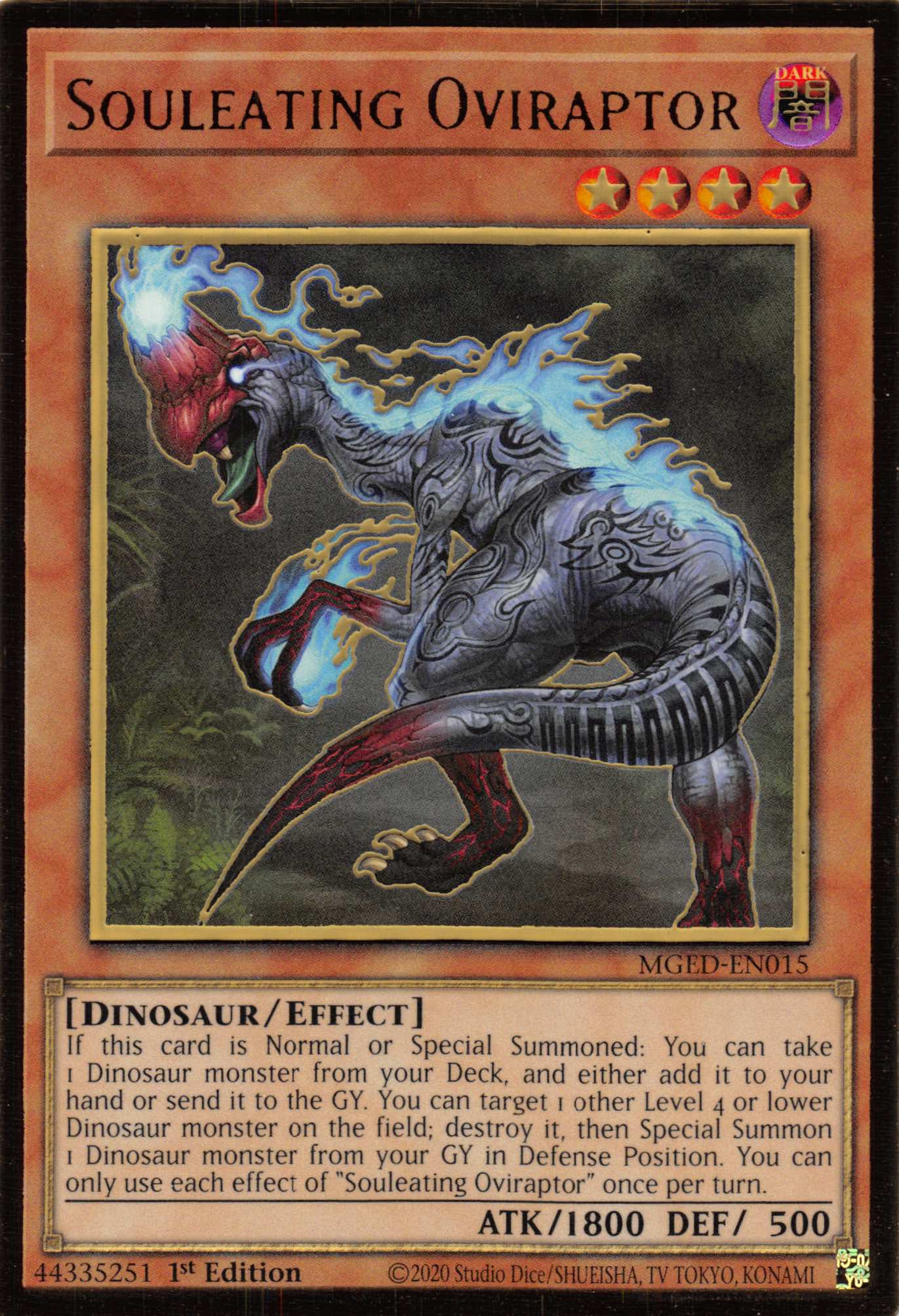 Souleating Oviraptor [MGED-EN015] Gold Rare | Mega City Incorporated