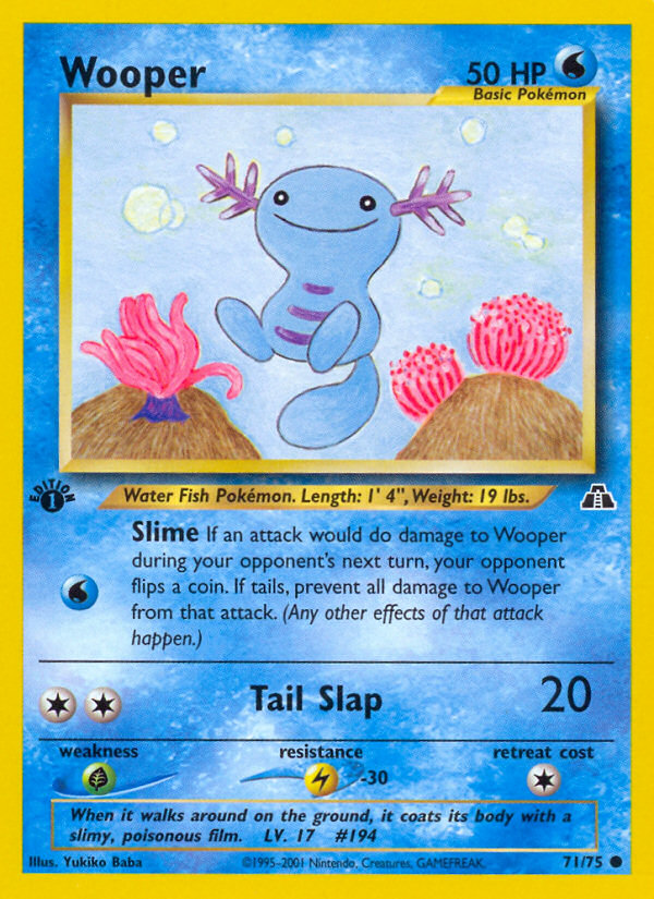 Wooper (71/75) [Neo Discovery 1st Edition] | Mega City Incorporated