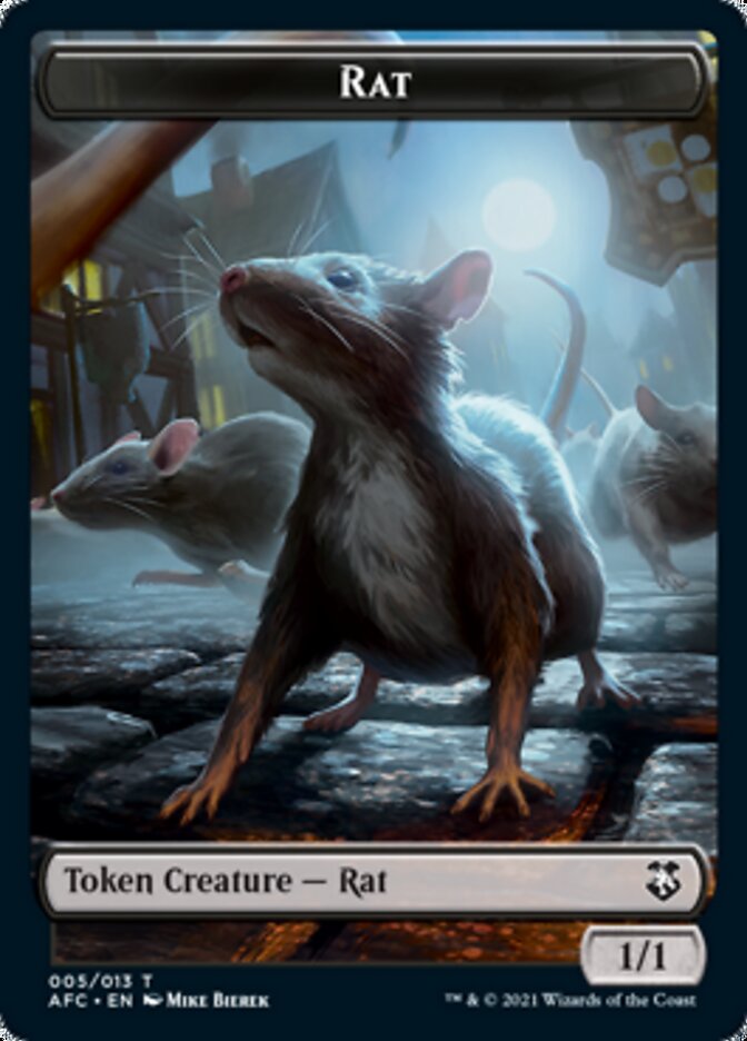 Rat // Zombie Double-sided Token [Dungeons & Dragons: Adventures in the Forgotten Realms Commander Tokens] | Mega City Incorporated