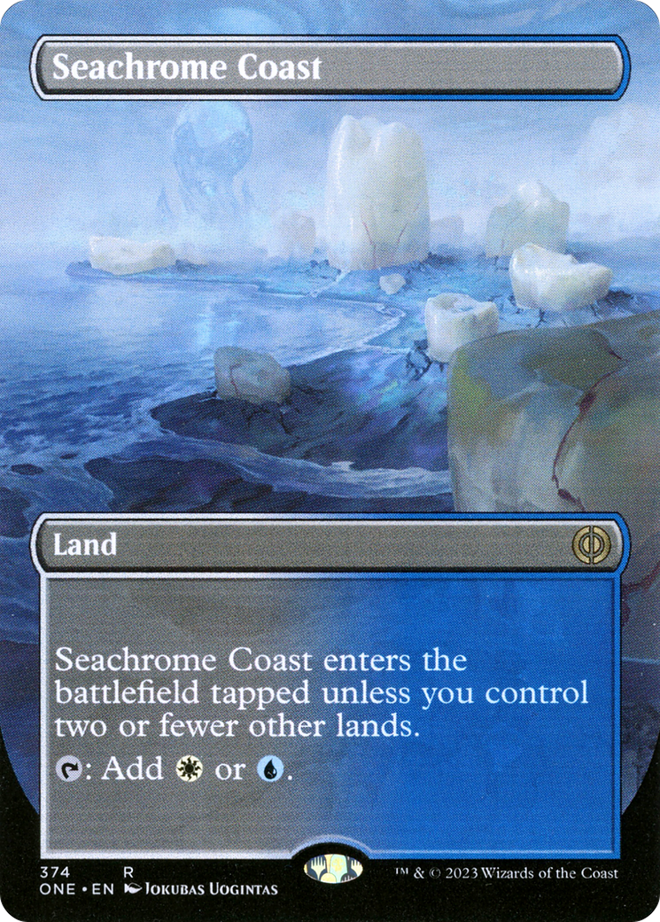 Seachrome Coast (Borderless Alternate Art) [Phyrexia: All Will Be One] | Mega City Incorporated