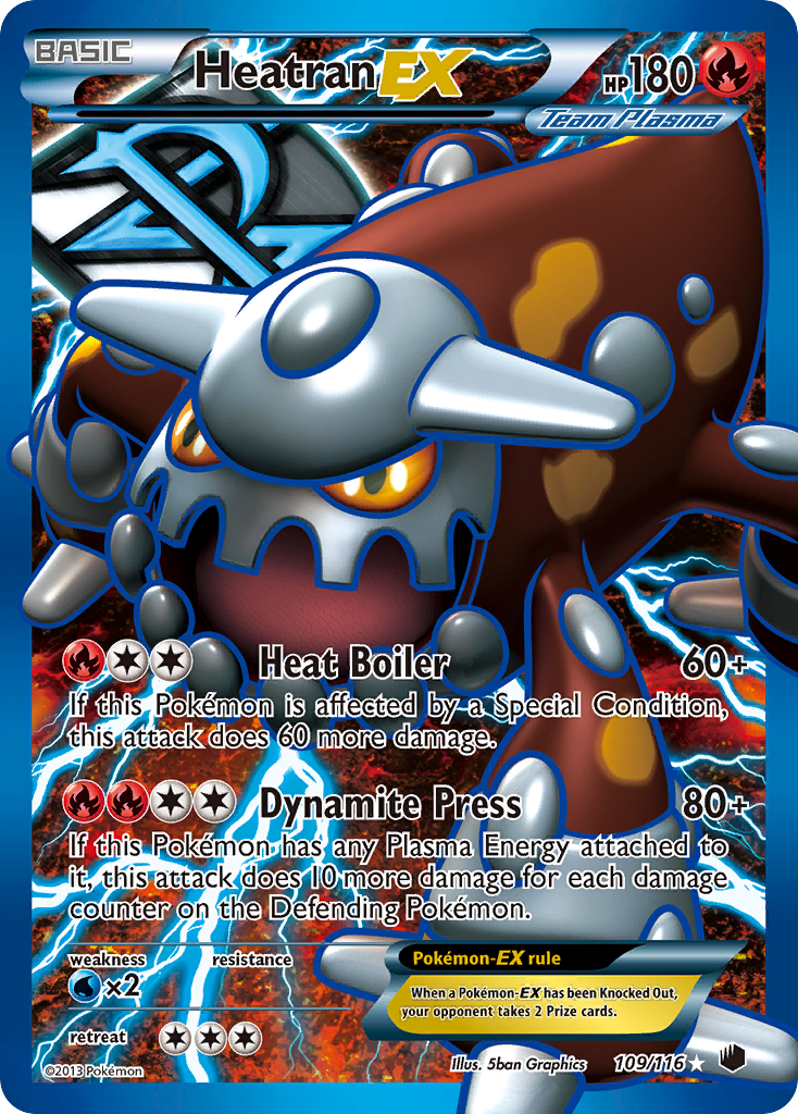 Heatran EX (109/116) [Black & White: Plasma Freeze] | Mega City Incorporated