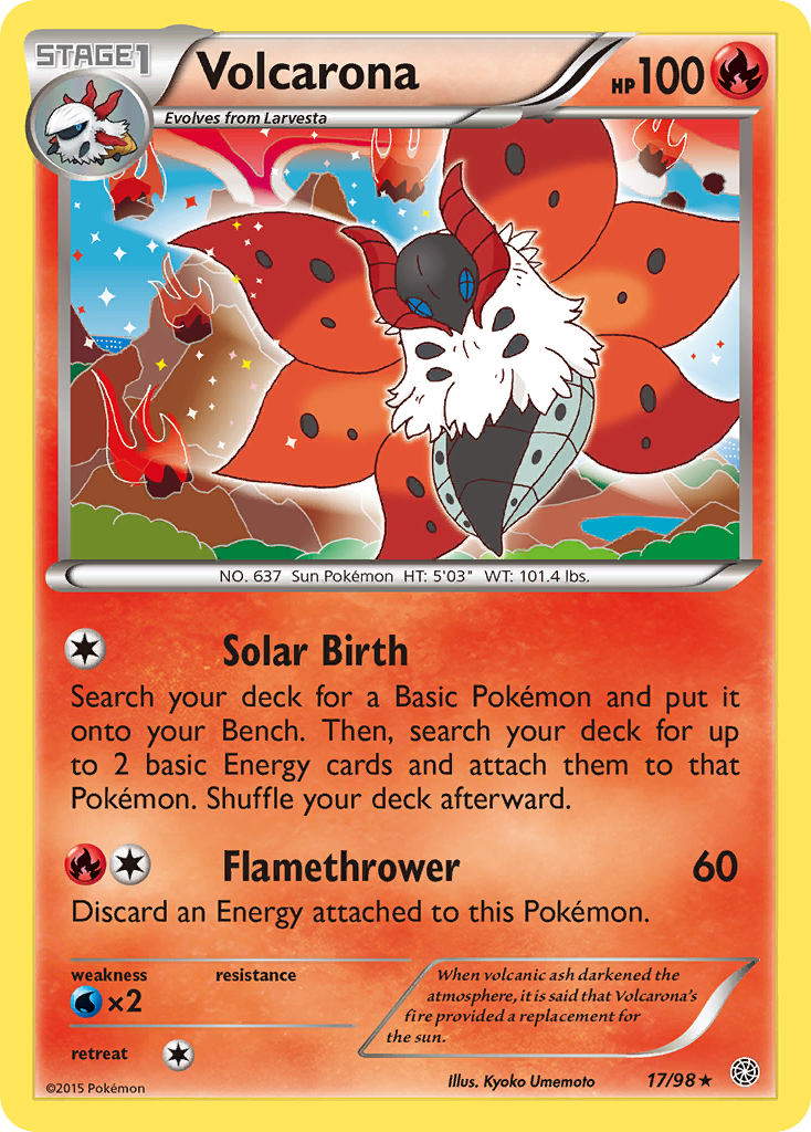 Volcarona (17/98) [XY: Ancient Origins] | Mega City Incorporated