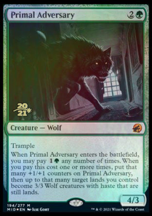 Primal Adversary [Innistrad: Midnight Hunt Prerelease Promos] | Mega City Incorporated