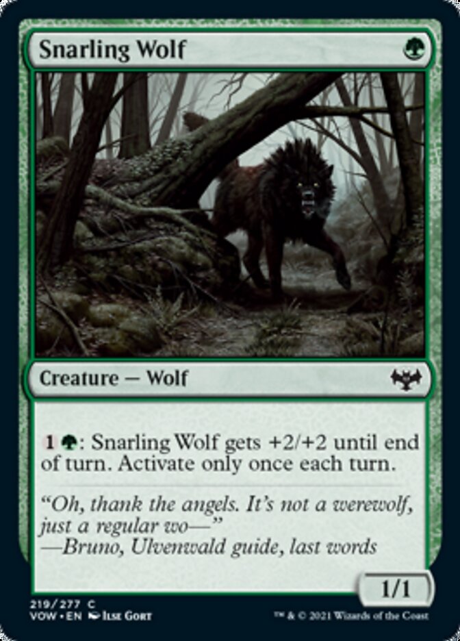 Snarling Wolf [Innistrad: Crimson Vow] | Mega City Incorporated