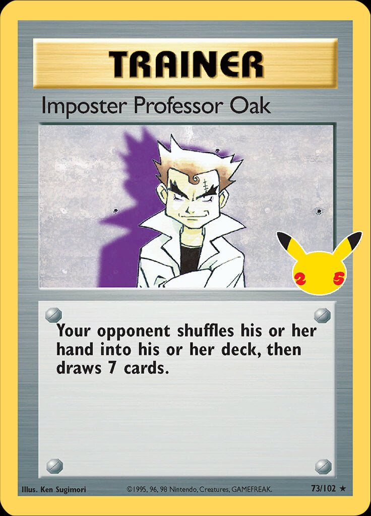 Imposter Professor Oak (73/102) [Celebrations: 25th Anniversary - Classic Collection] | Mega City Incorporated