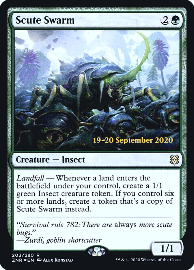 Scute Swarm  [Zendikar Rising Prerelease Promos] | Mega City Incorporated