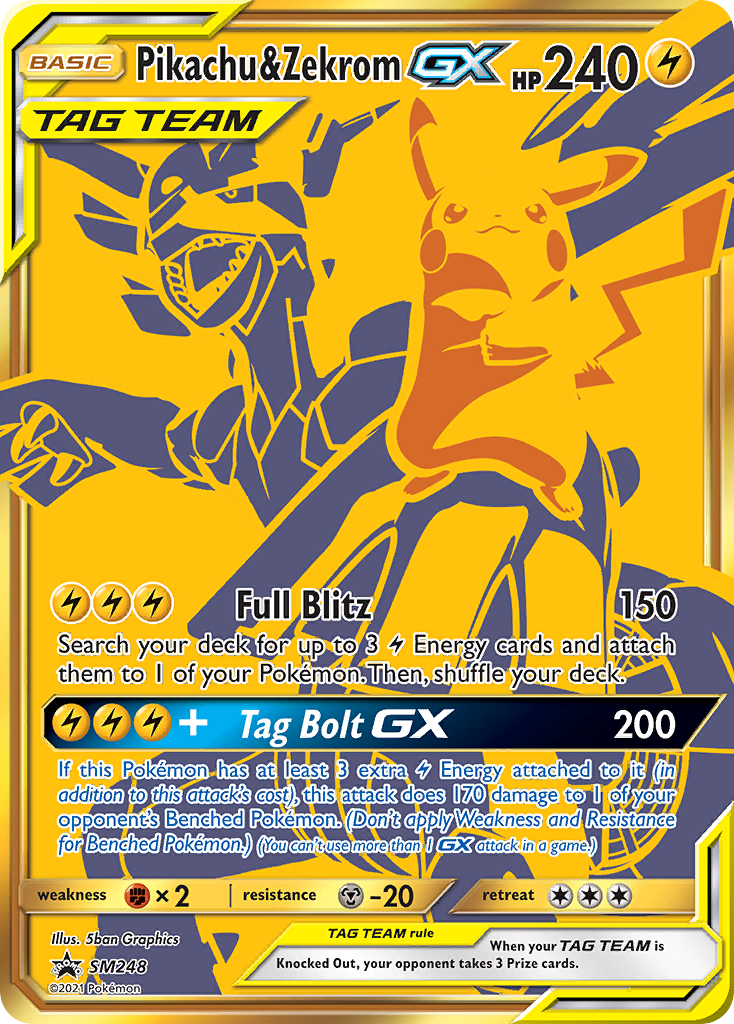 Pikachu & Zekrom GX (SM248) (Jumbo Card) [Sun & Moon: Black Star Promos] | Mega City Incorporated