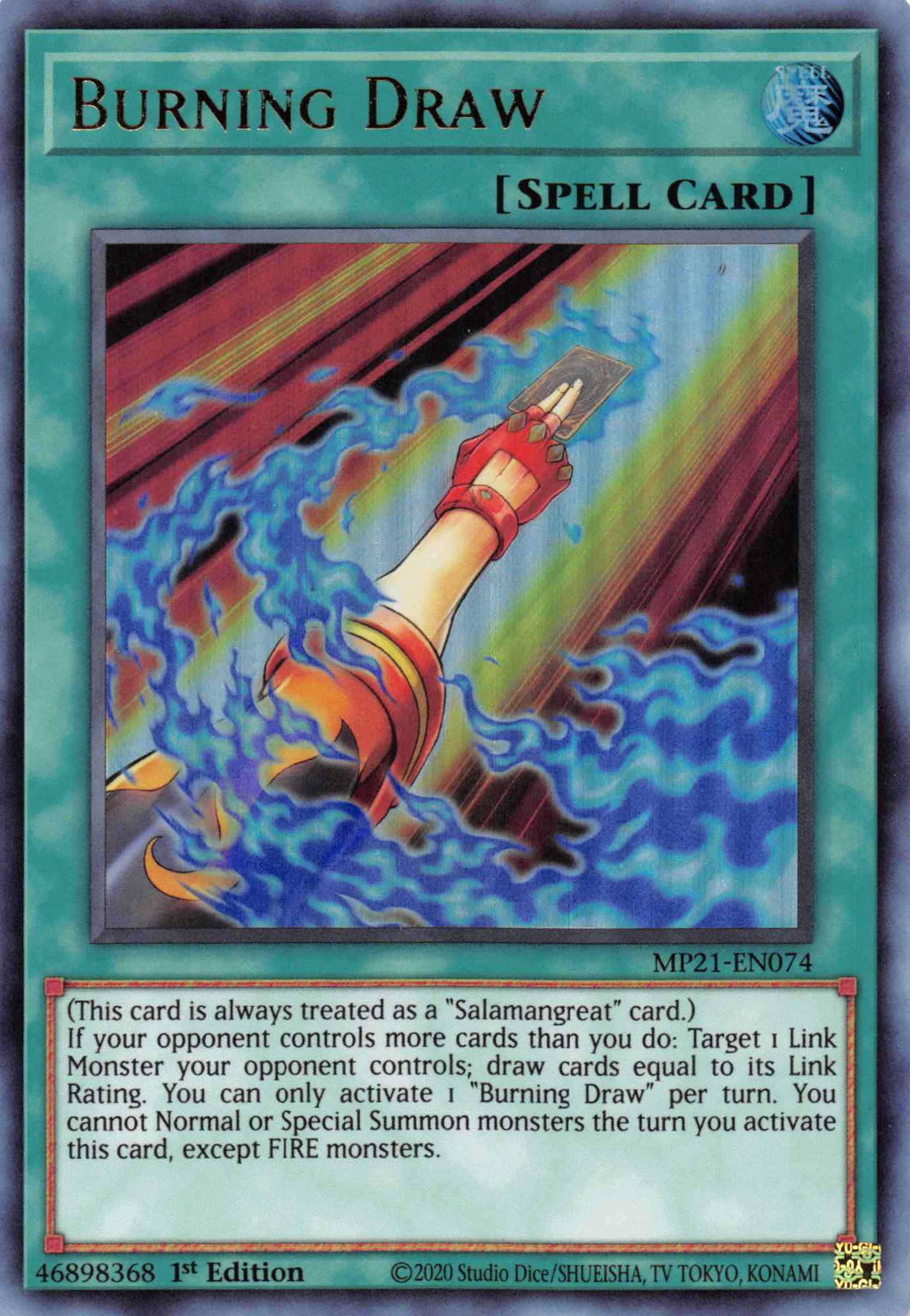 Burning Draw [MP21-EN074] Ultra Rare | Mega City Incorporated