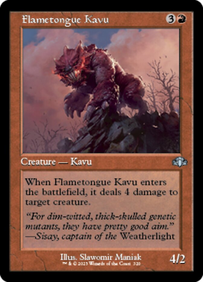 Flametongue Kavu (Retro) [Dominaria Remastered] | Mega City Incorporated