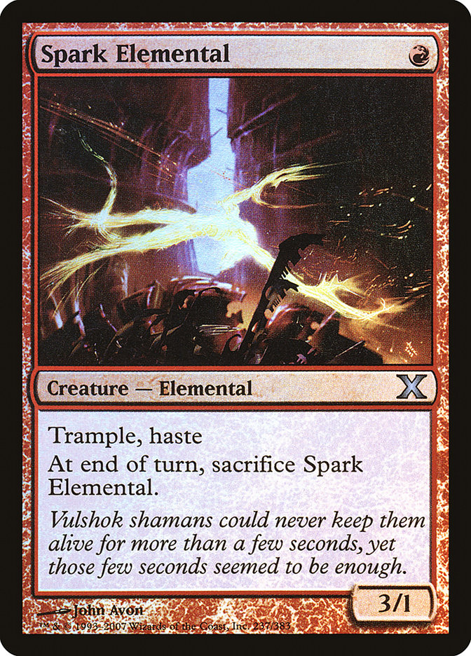 Spark Elemental (Premium Foil) [Tenth Edition] | Mega City Incorporated