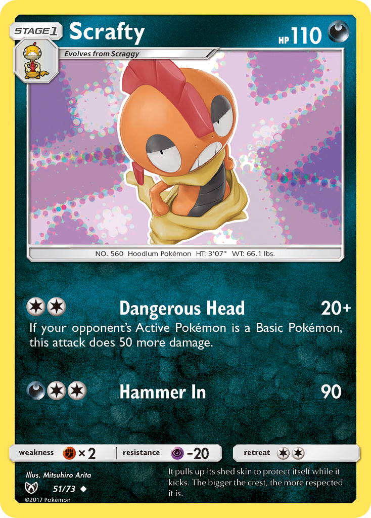 Scrafty (51/73) [Sun & Moon: Shining Legends] | Mega City Incorporated