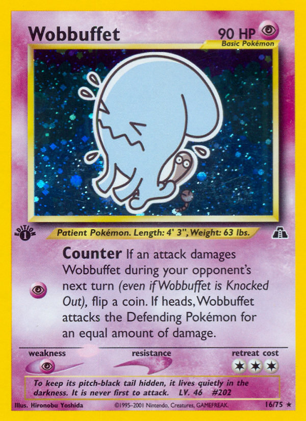 Wobbuffet (16/75) [Neo Discovery 1st Edition] | Mega City Incorporated