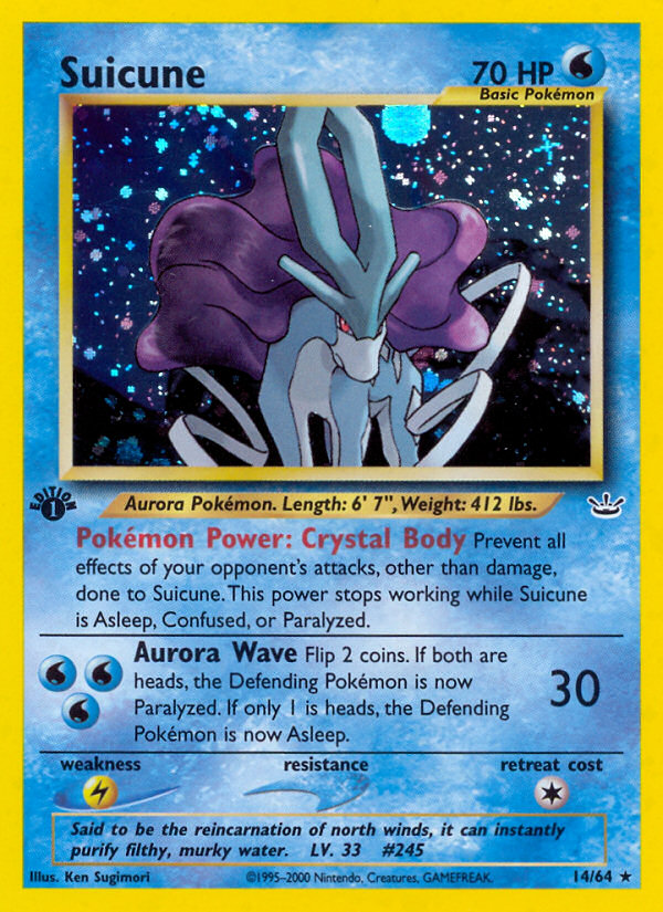 Suicune (14/64) [Neo Revelation 1st Edition] | Mega City Incorporated